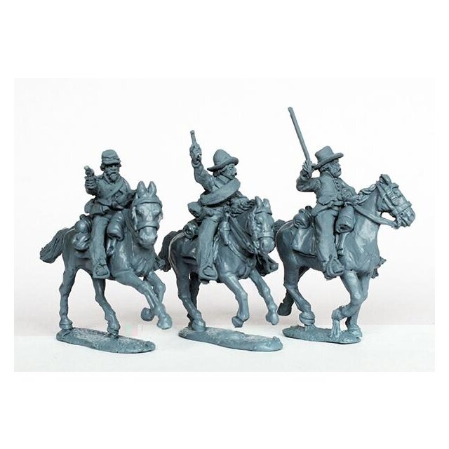 Confederate cavalry charging swords and pistols