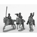 Union cavalry command in Whipple cap-hats, galloping