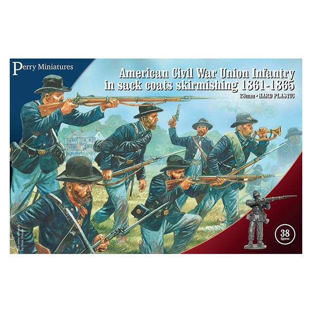 American Civil War Union Infantry in sack coats skirmishing 1861