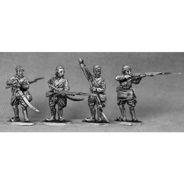 BNI Sepoys, native dress, muskets, firing line (I), skull caps. (4 figs)