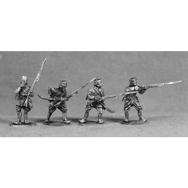 BNI Sepoys, native dress, muskets, firing line (II), covered forage caps