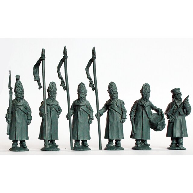 Pavlov Grenadier command standing, greatcoats.