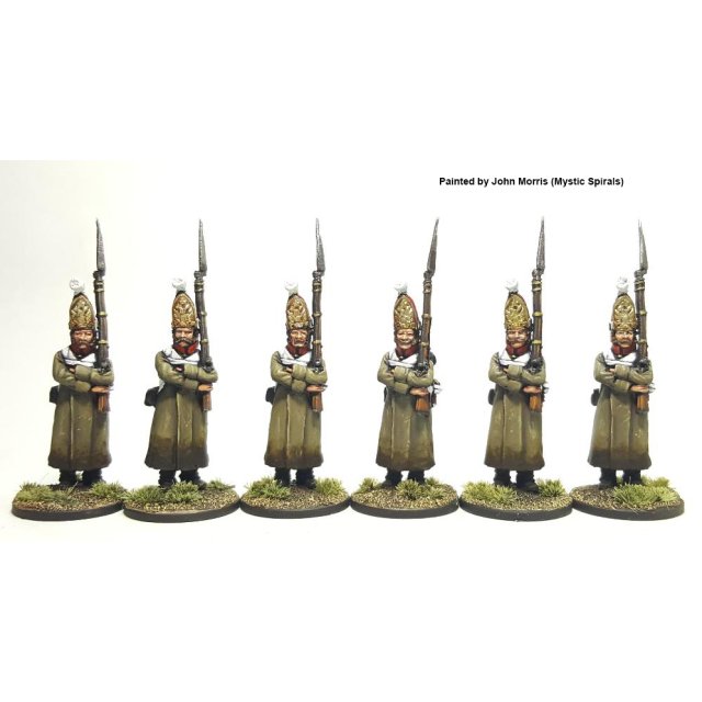 Pavlov Grenadiers standing, greatcoats