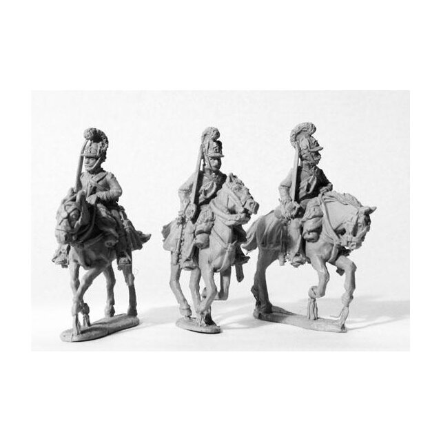 Chevauxlegers , swords shouldered, galloping