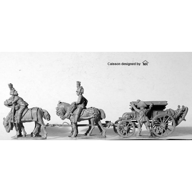 Four horse â€˜cavalryâ€™ artillery caisson