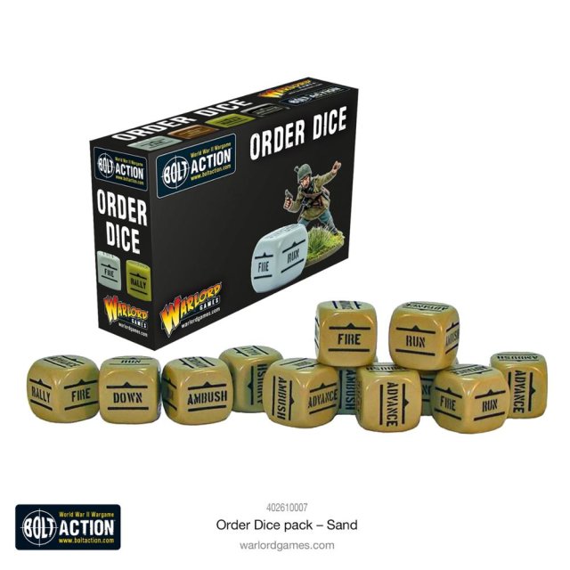 Bolt Action: Orders Dice Pack - Sand Delivery Location