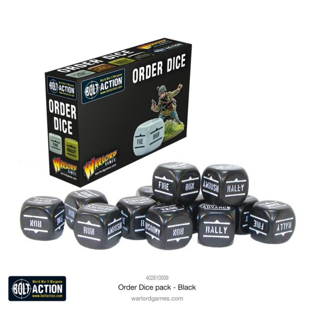 Bolt Action: Orders Dice Pack - Black Delivery Location