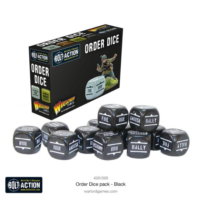 Bolt Action: Orders Dice Pack - Black