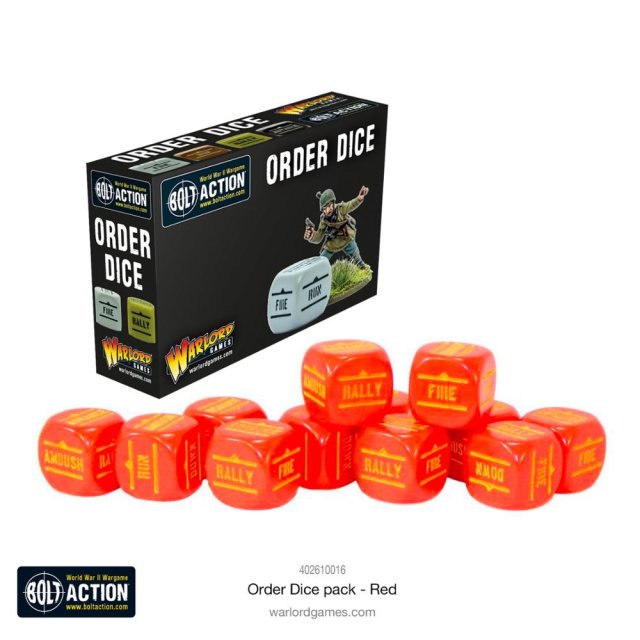 Bolt Action: Orders Dice Pack - Red Delivery Location