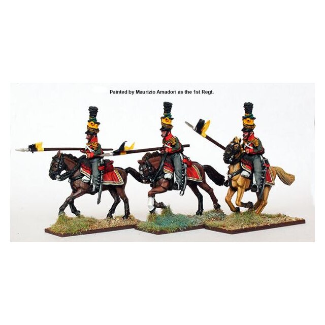 Uhlans charging, couched lances