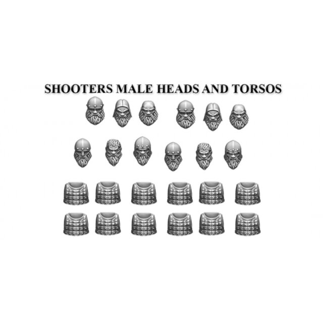 Stone Realm Shooters Male Heads & Torsos