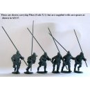 Spearmen/Pikemen running,shouldered weapon
