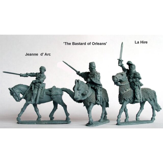 Jeanne d’ Arc, La Hire, ‘Bastard of Orleans’ (all mounted)