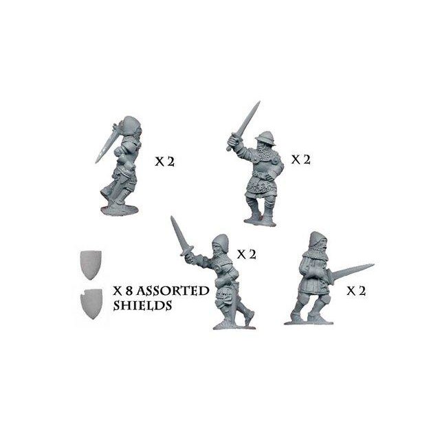 Dismounted Knights with Swords