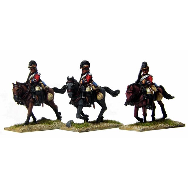 British 16th Light Dragoons in Tarletons, shouldered swords