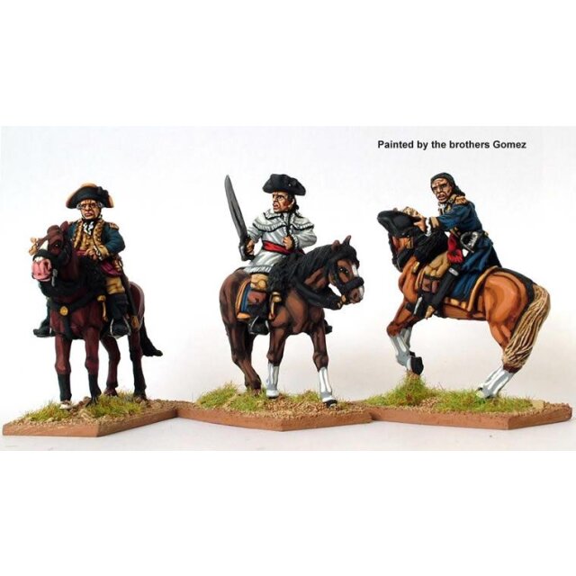 Continental Infantry – Mounted Infantry Officers (one in hunting