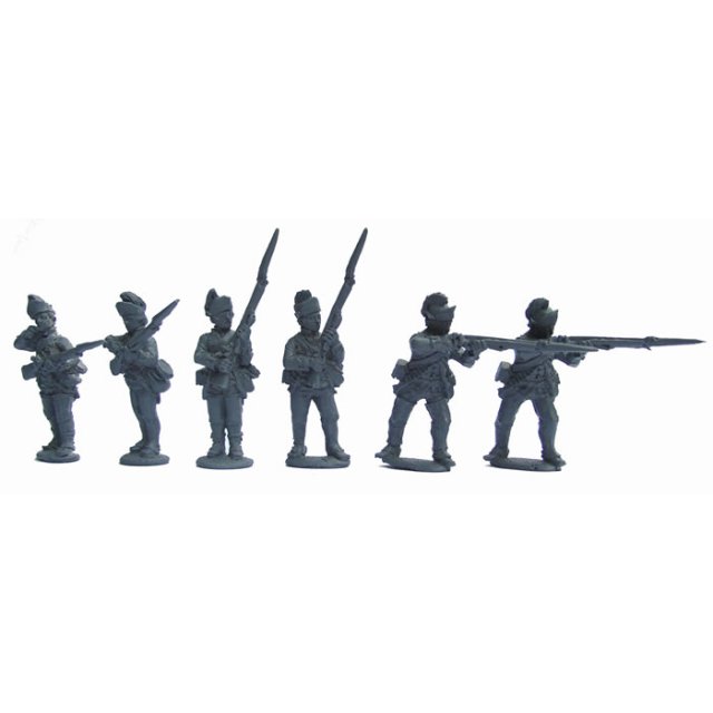British Infantry firing line,’Saratoga uniforms’ (half in Indian