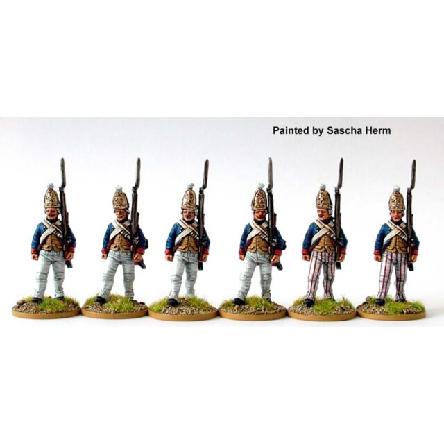 Grenadier Regt. Rall, Grenadiers advancing, shouldered arms