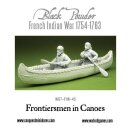 French-Indian War Frontiersmen in Canoe