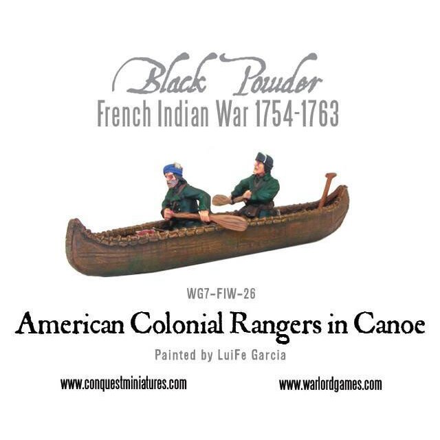 American Colonial Rangers in Canoe