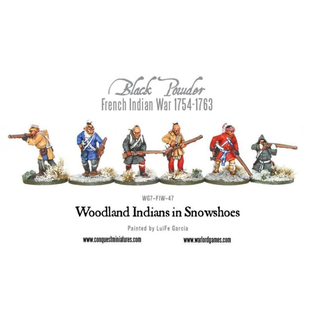 Woodland Indians in snowshoes