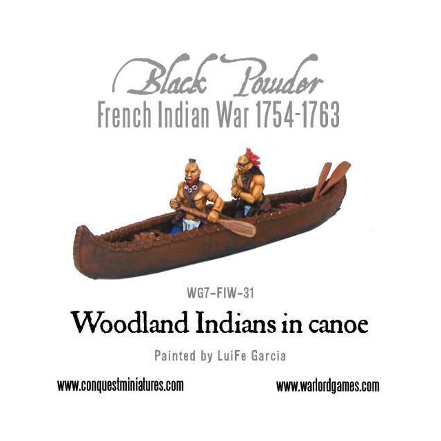 Woodland Indians in canoe