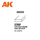Strips 0.75 x 3.00 x 350mm – STYRENE STRIP – (10 units)