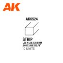 Strips 1.50 x 1.50 x 350mm – STYRENE STRIP – (10 units)