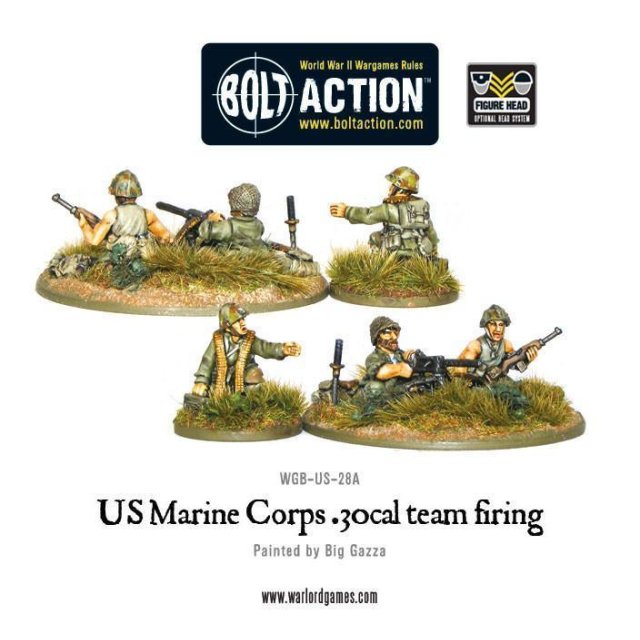 USMC 30 Cal MMG team firing