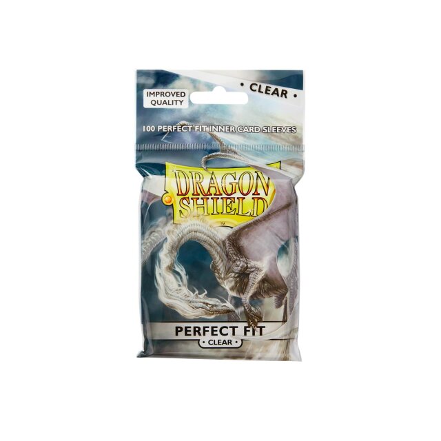 Dragon Shield Standard Perfect Fit Sleeves - Clear (100 Sleeves)