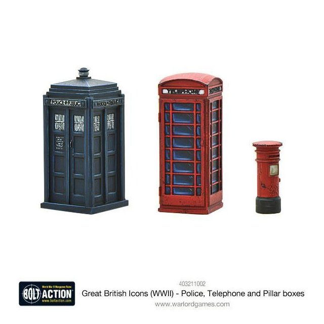 Great British Icons (WWII) - Police, Telephone and Pillar boxes