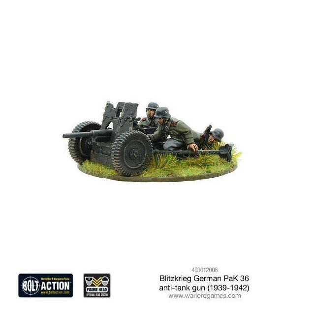 Blitzkrieg German Pak 36 anti-tank gun