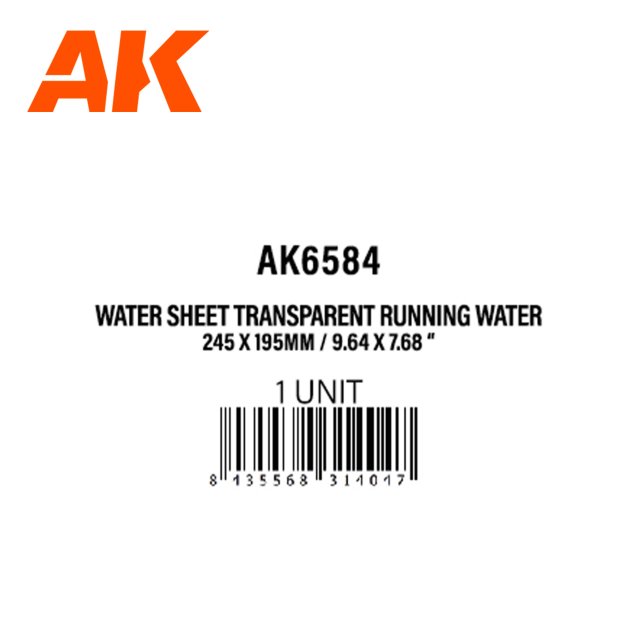 Water Sheet Transparent Running Water 245 x 195 mm (1)