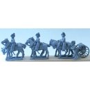 Royal Horse Artillery 6 horse limber team standing...