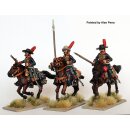 Guerrilla Lancers of Don Sanchez galloping, hats