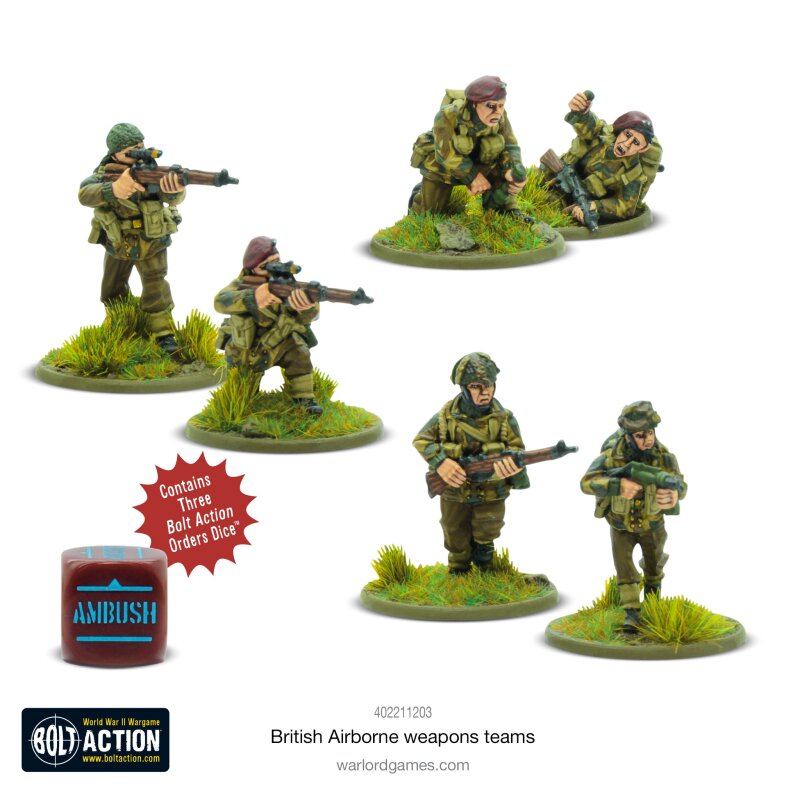 British Airborne weapons teams von Warlord Games aus Britische Armee ...