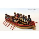 Flat boat (resin) plus Sailors rowing and Midshipman