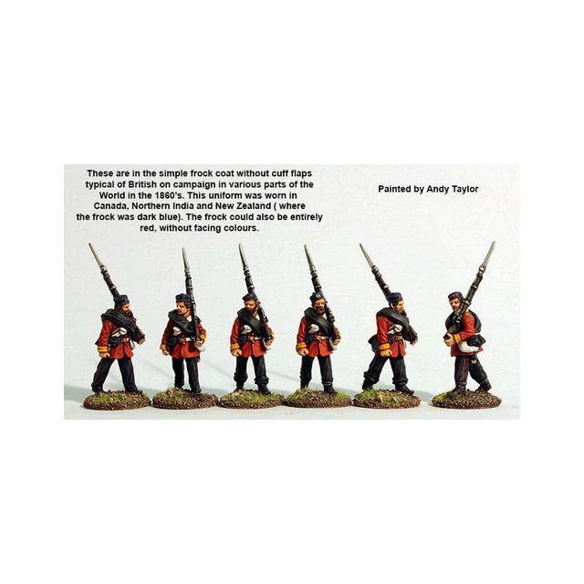 Line Infantry marching, campaign dress, Kilmarnocks and plain fr
