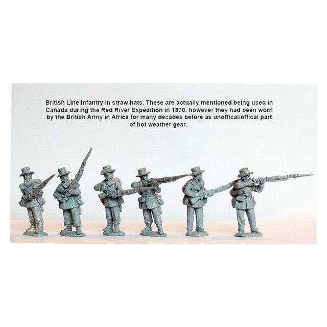 Line Infantry firing line/skirmishing, campaign dress, straw hat