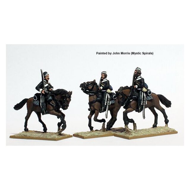 Canadian Volunteer Cavalry, galloping, shouldered swords, stable