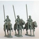 British Lancers standing, stable jackets, lance upright