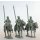 British Lancers standing, stable jackets, lance upright