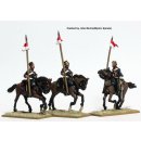 British Lancers galloping, stable jackets, lance upright