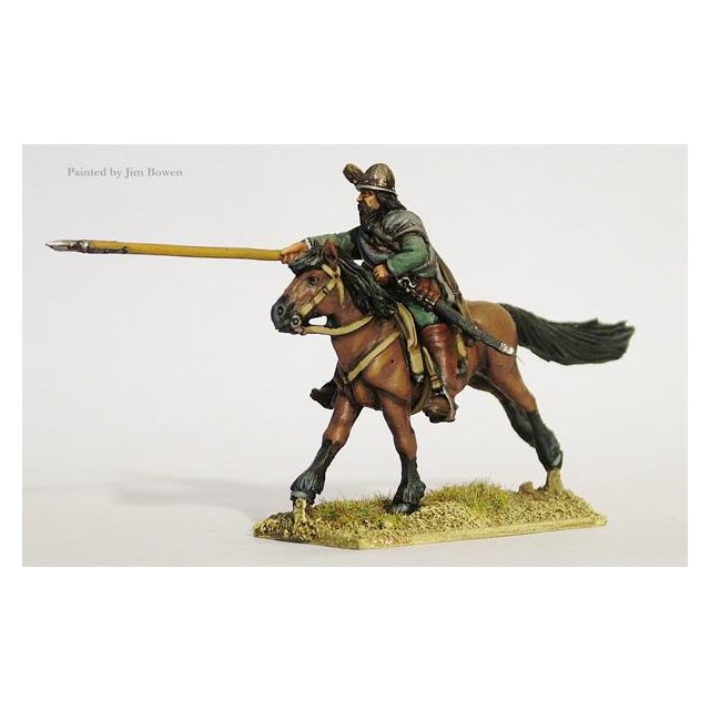 Thomas Johnstone, mounted, charging, trusting with lance/aiming