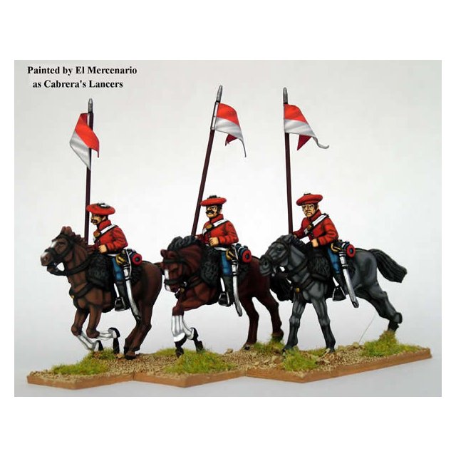 Lancers in shell jackets,upright lance