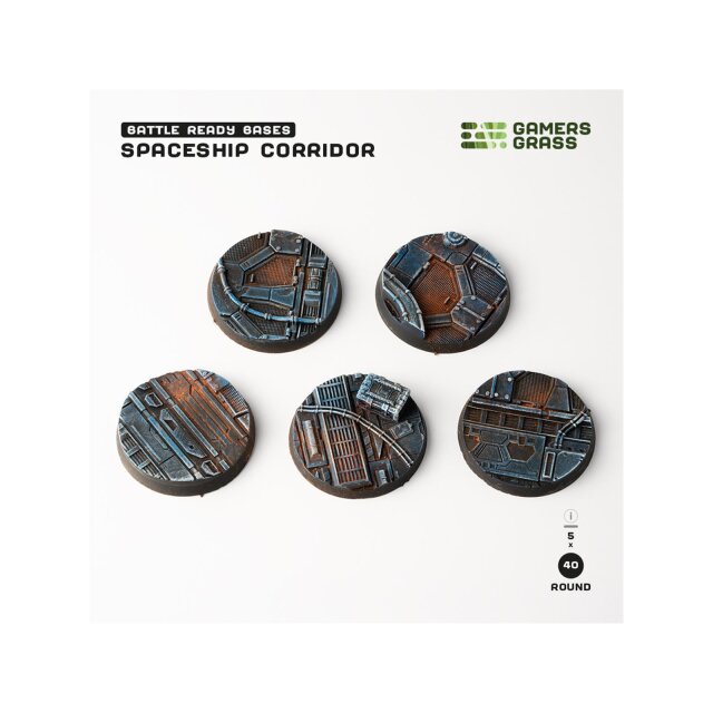 Spaceship Corridor Bases, Round 40mm (x5)