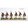 Infantry marching rapidly, coatees, peaked forage caps