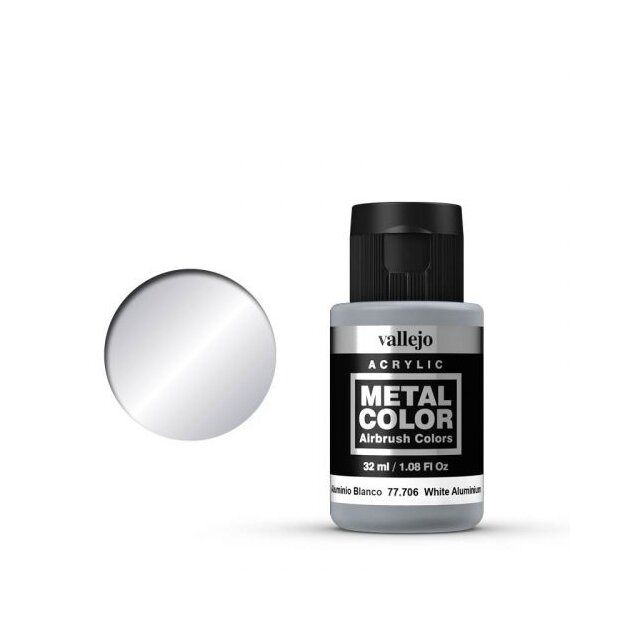 Vallejo Metal Color 706 White Aluminium 32 ml.