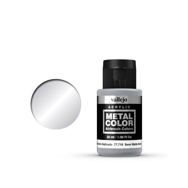 Vallejo Metal Color 716 Semi Matte Aluminium 32 ml.