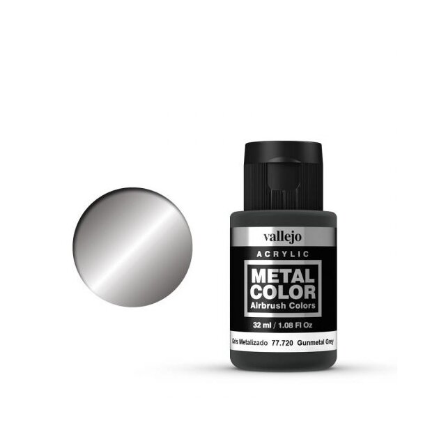 Vallejo Metal Color 720 Gunmetal Grey 32 ml.